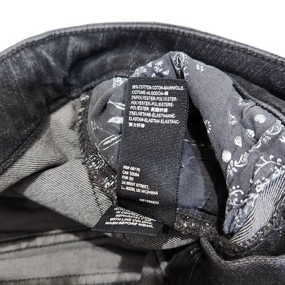 Free People We The Free Black Denim Grey Wash Zipper Accents Skinny Jeans - Picture 7 of 7